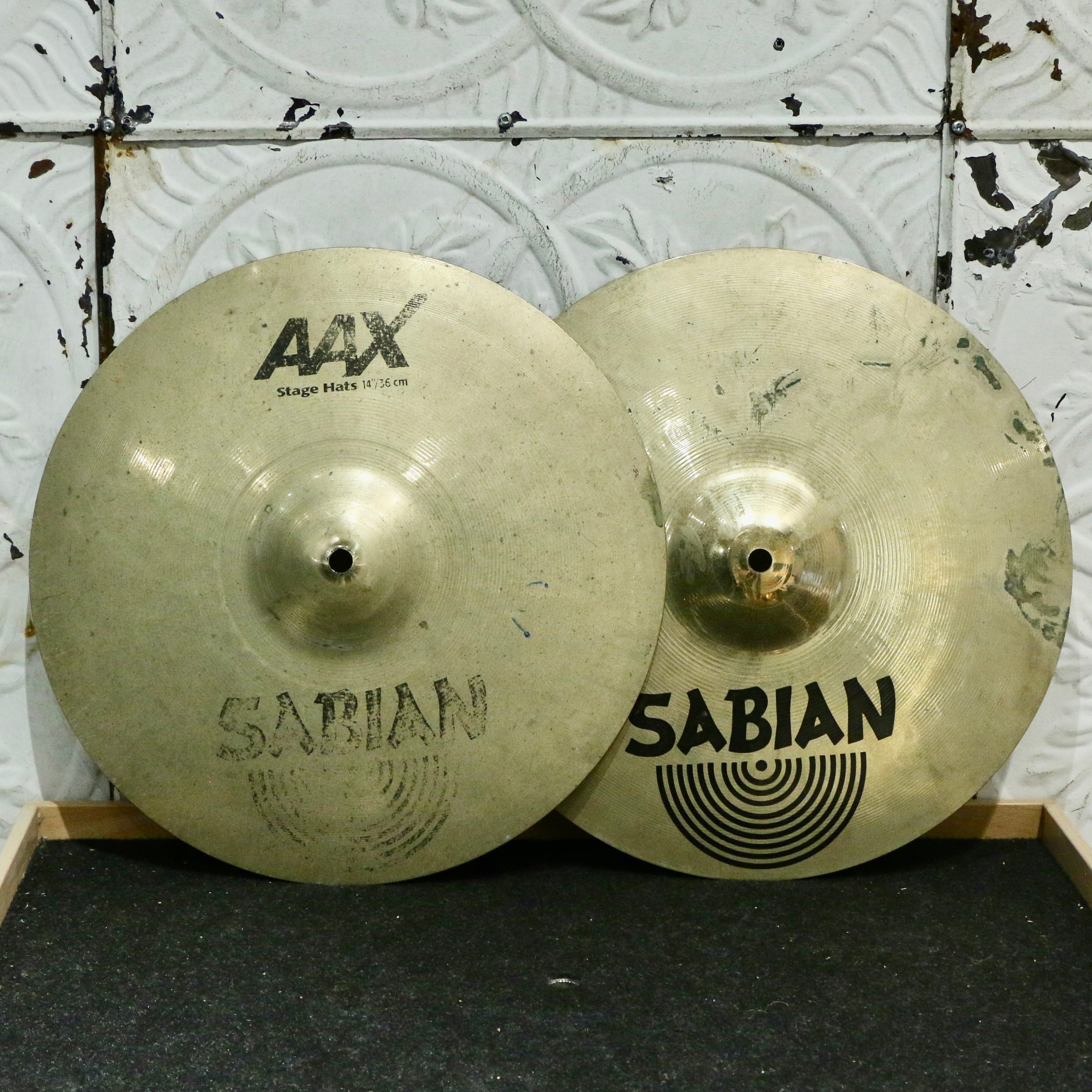 Used Sabian AAX Stage Hi-Hats Cymbals 14in (1134/1474g) — Timpano