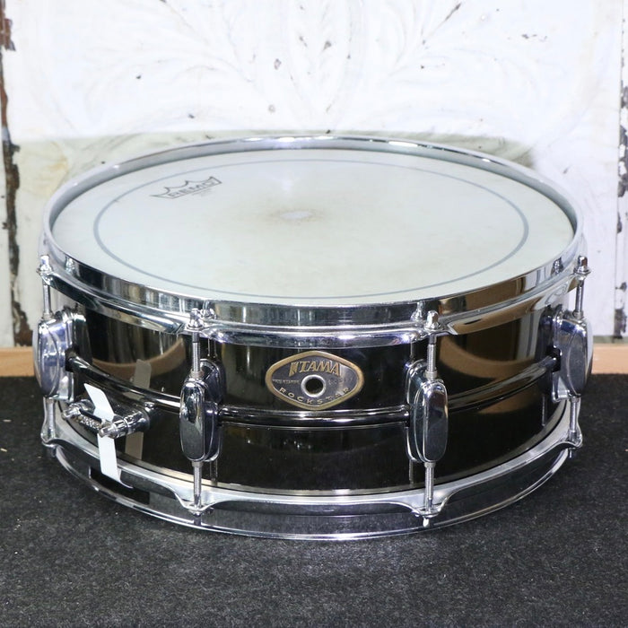 Used Tama Rockstar Black Nickel over Steel Snare Drum 14X5.5in