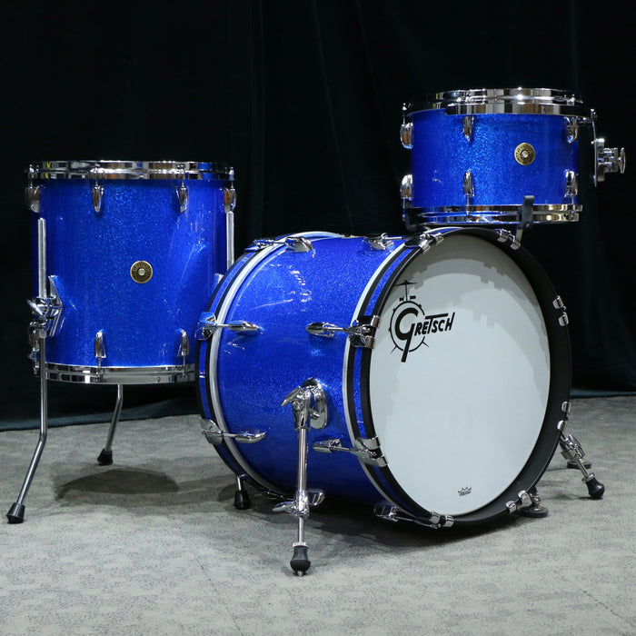 Gretsch USA Custom Drum Kit 18-12-14in - Blue Sparkle