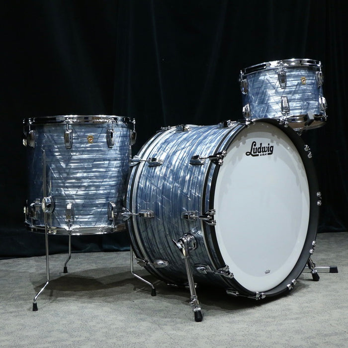 Ludwig Legacy Mahogany Drum Kit 24-13-16in - Sky Blue Pearl
