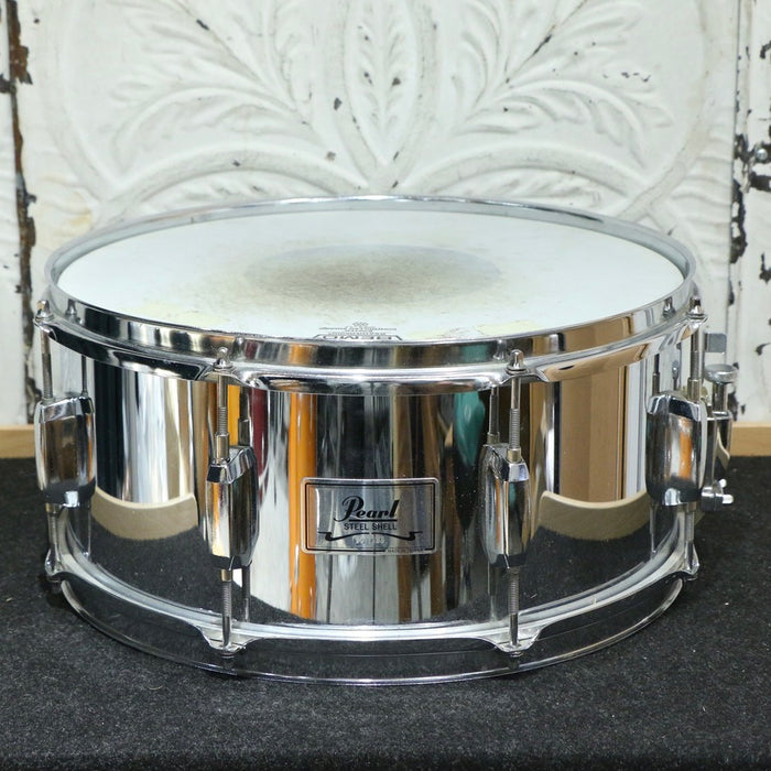 Used Pearl Steel Snare Drum 14X6.5in