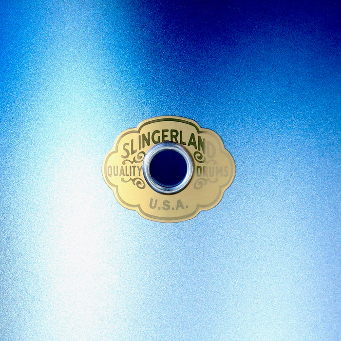 Batterie Slingerland Radio King 18-12-14po - Blue & Silver Lacquer
