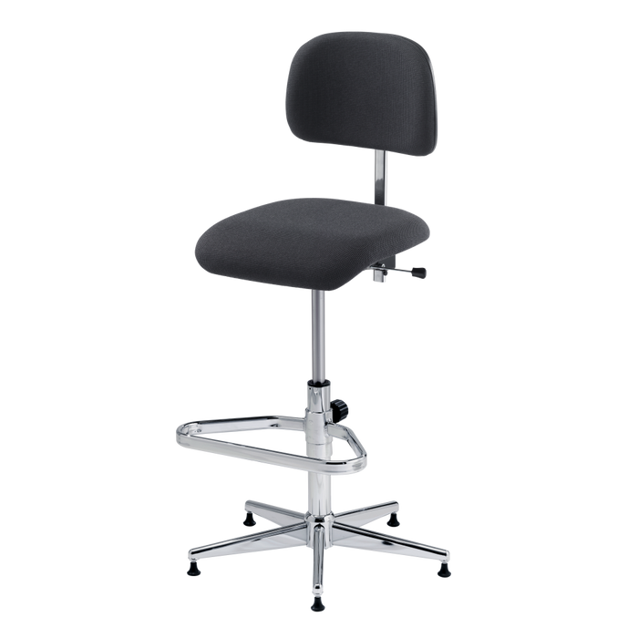 Kolberg 3110D.F-9338 Conductor's chair "Comfort" (3110D) anthracite 9338 (2 coloured melange) F-shaped seat (standard) non-swivelling seat