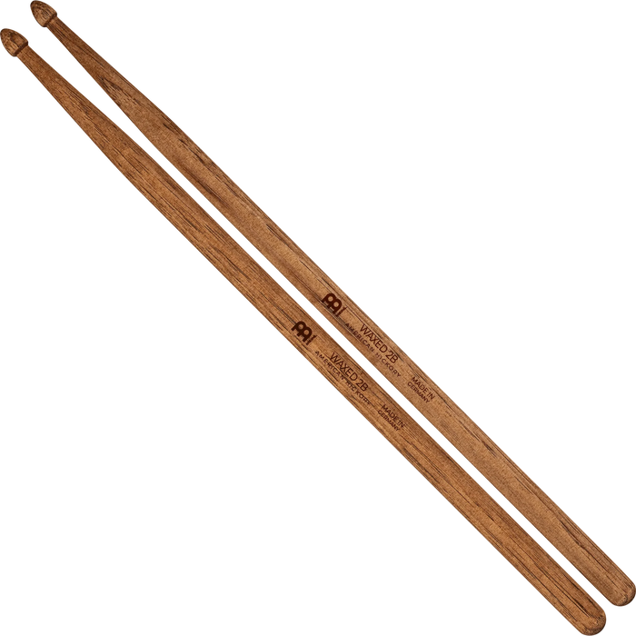 Meinl Waxed 2B Drumstick Hickory Medium Acorn tip Pair