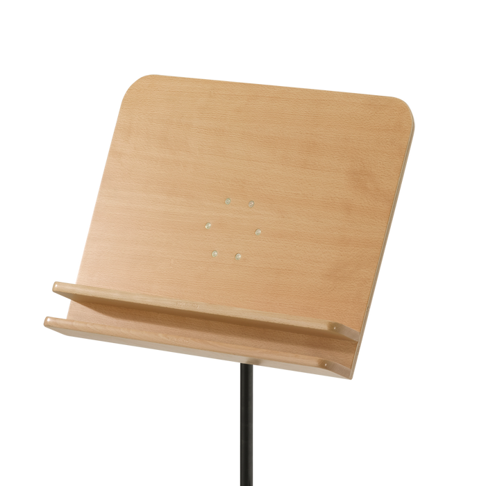 Kolberg 4210DRBSW Music stand desk, wood, double shelf common beech natural / black chrome-plated 80 cm (for height: approx. 65 - 110 cm)