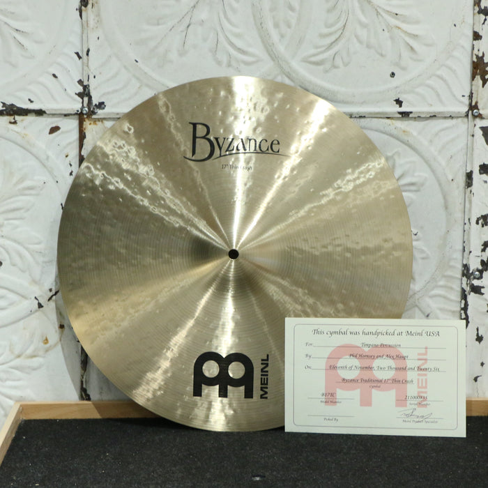 Cymbale crash Meinl Byzance Traditional Thin 17po (1179g)