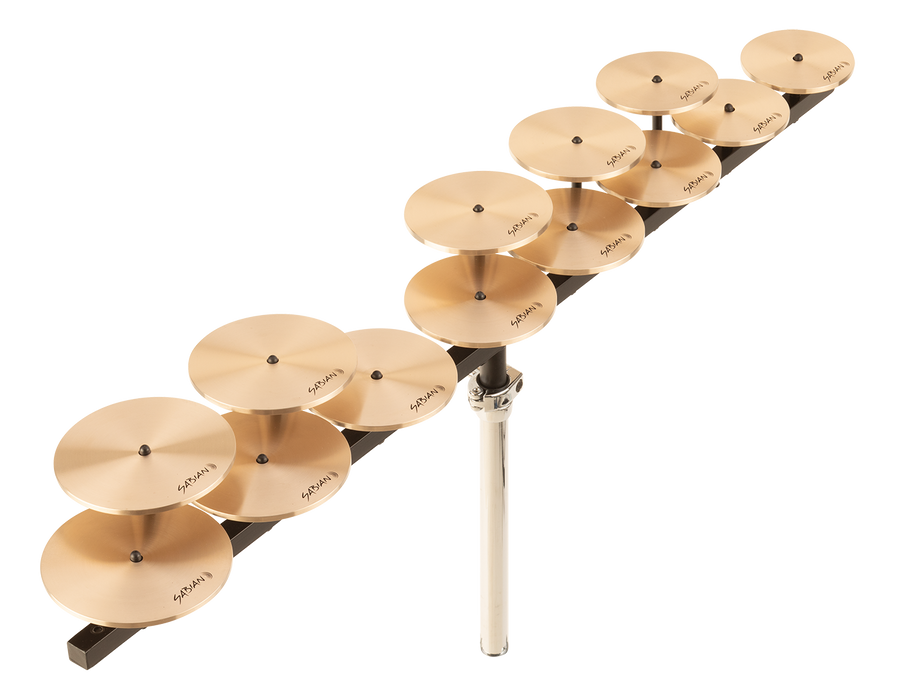 Sabian low octave crotale set with bar and base