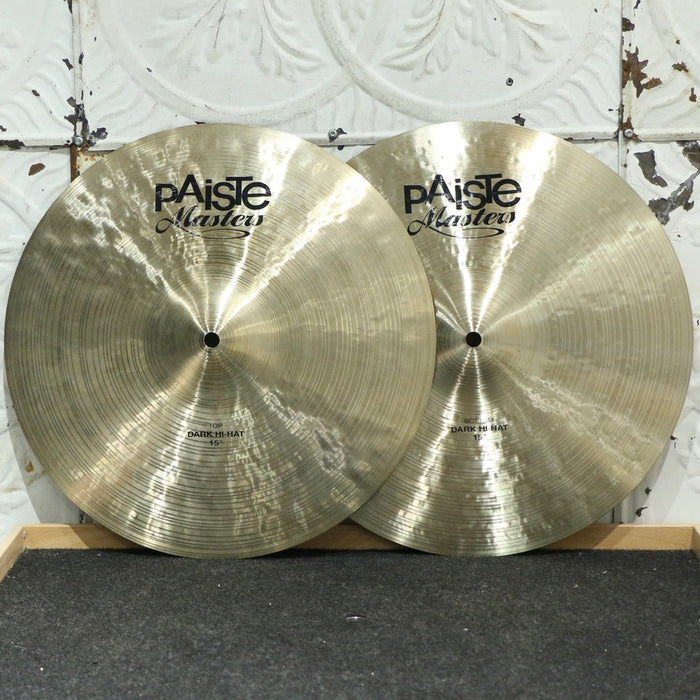 Cymbales hi-hat usagées Paiste Masters Dark 15po (885/1382g)