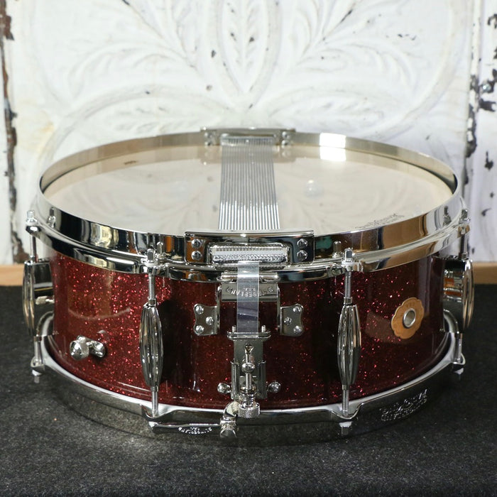 Caisse claire Slingerland Radio King en érable massif 14 x 5,5 pouces - Verre bordeaux