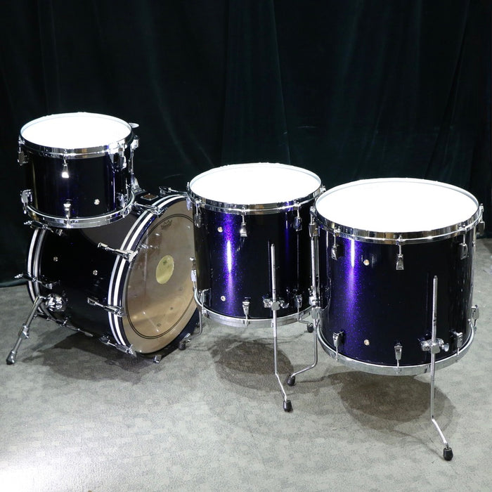 Batterie usagée Yamaha Maple Custom Absolute Nouveau 22-13-16-18po - Deep Blue Sparkle