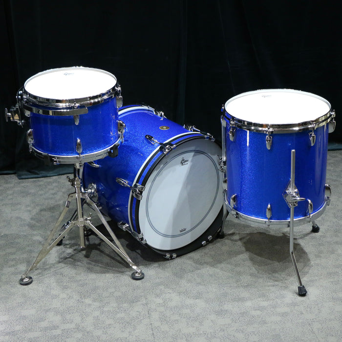 Gretsch USA Custom Drum Kit 18-12-14in - Blue Sparkle