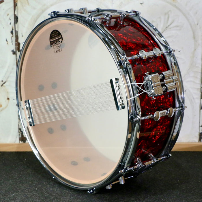 Sonor Momentum Beech Snare Drum 14X5.75in - Red Pearl