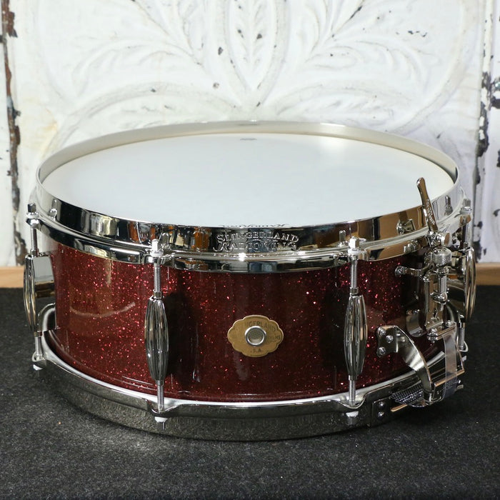 Caisse claire Slingerland Radio King en érable massif 14 x 5,5 pouces - Verre bordeaux