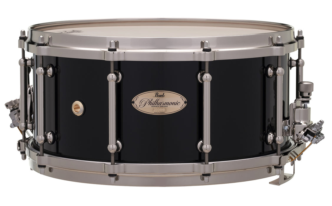 Pearl Philharmonic Series Concert Snare Drum 8-ply Maple 14X6.5in - Piano Black