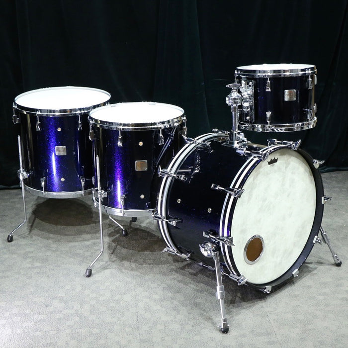 Batterie usagée Yamaha Maple Custom Absolute Nouveau 22-13-16-18po - Deep Blue Sparkle