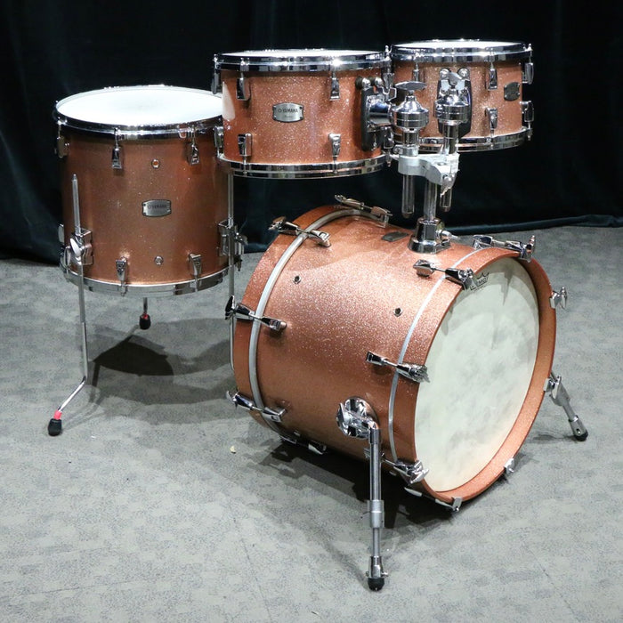 Batterie Yamaha Absolute Hybrid Maple d'occasion 18-10-12-14" - Pink Champagne