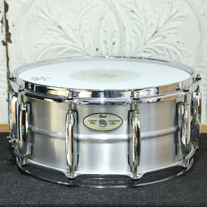 Used Pearl Sensitone Elite Aluminum Snare Drum 14X6.5in