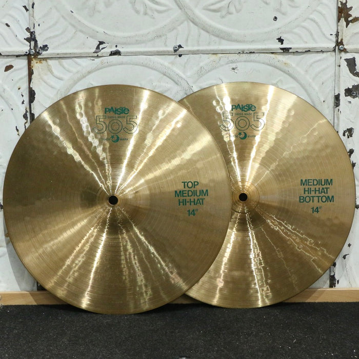 Used Paiste 505 Medium Hi-Hat Cymbals 14in (736/1045g)