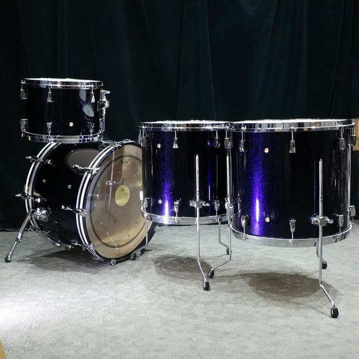 Batterie usagée Yamaha Maple Custom Absolute Nouveau 22-13-16-18po - Deep Blue Sparkle