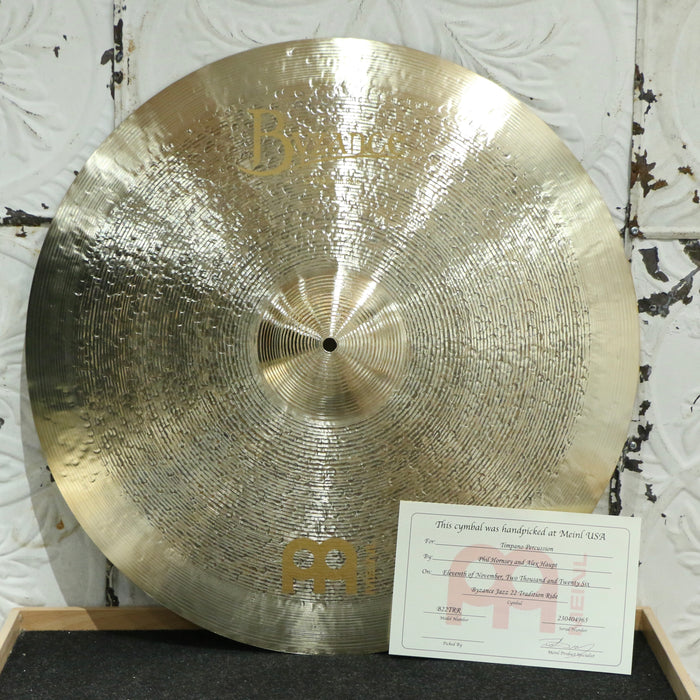 Cymbale ride Meinl Jazz Tradition 22po (2610g) HANDPICKED
