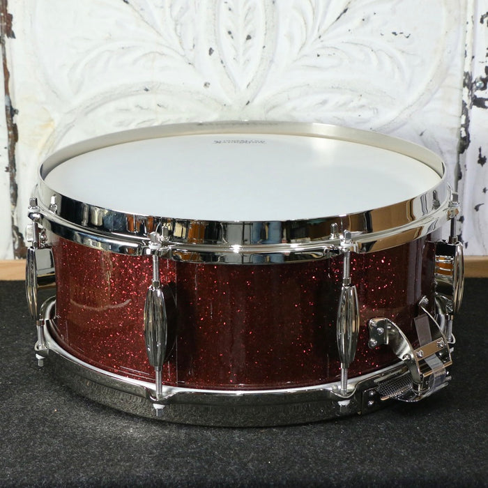 Caisse claire Slingerland Radio King en érable massif 14 x 5,5 pouces - Verre bordeaux