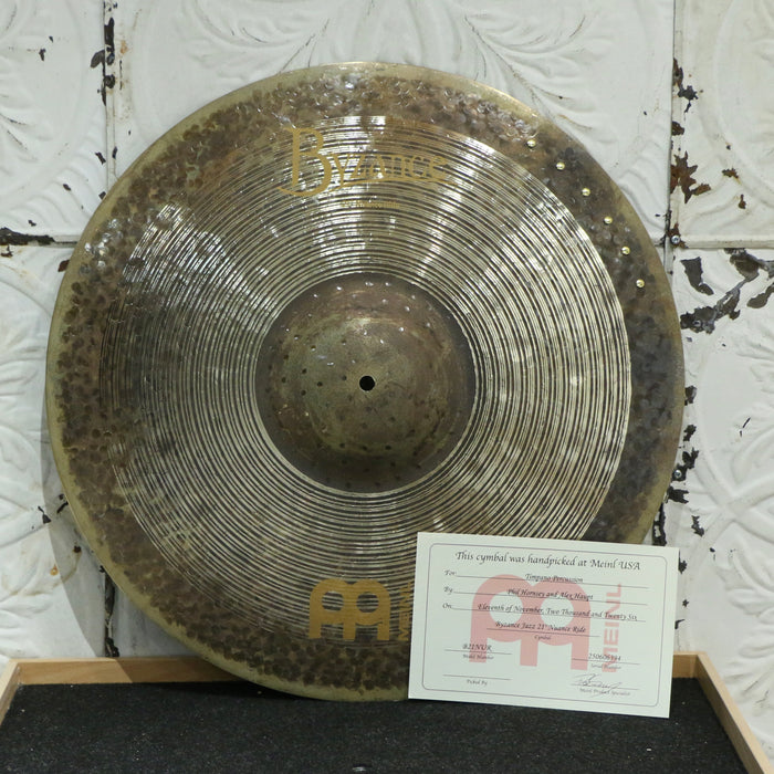 Cymbale ride Meinl Byzance Jazz Nuance 21po - avec rivets (2206g) - HANDPICKED