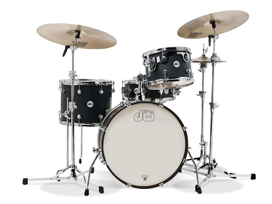 DW Design Frequent Flyer Drum Kit 20-12-14+14in - Black Satin