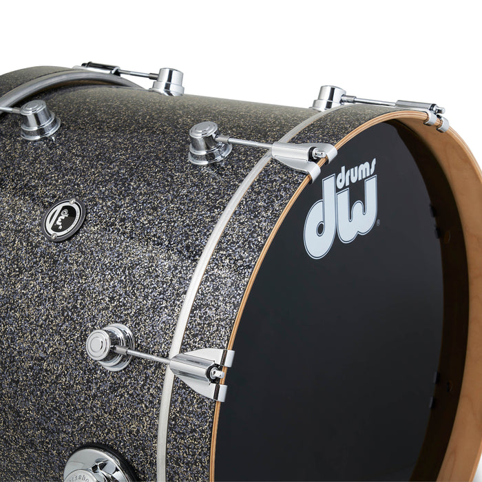 DWe 4-piece Kit Bundle with Roland cymbals, Hardware & Soundworks - Black Galaxy