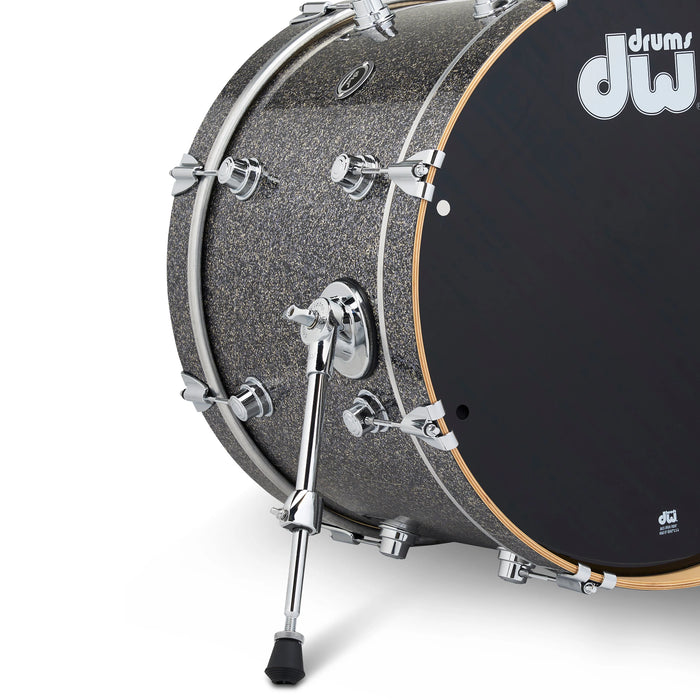 DWe 4-piece Kit Bundle with Roland cymbals, Hardware & Soundworks - Black Galaxy