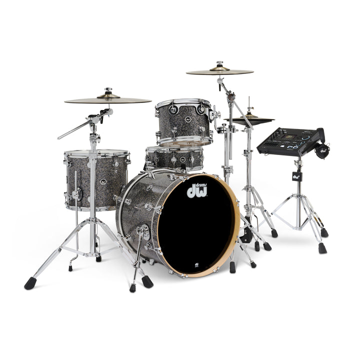 Kit Bundle DWe avec cymbales, quincaillerie et module V71 – Black Galaxy