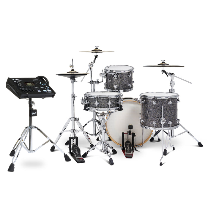Kit Bundle DWe avec cymbales, quincaillerie et module V71 – Black Galaxy