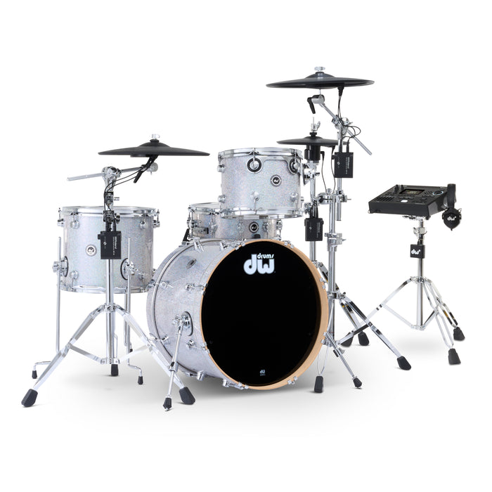 DWe 4-piece Kit Bundle with Roland Cymbals, Hardware & V51 Module - Diamond Nebula