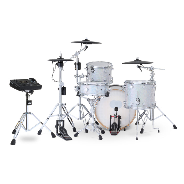DWe 4-piece Kit Bundle with Roland Cymbals, Hardware & V51 Module - Diamond Nebula