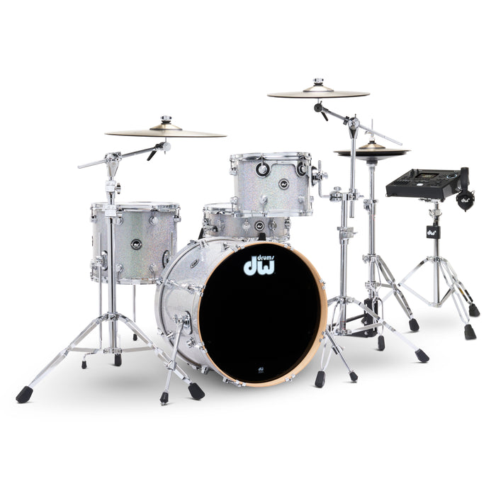DWe 4-piece Kit Bundle with DWe Cymbals, Hardware & V51 Module - Diamond Nebula