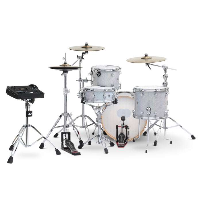 DWe 4-piece Kit Bundle with DWe Cymbals, Hardware & V51 Module - Diamond Nebula