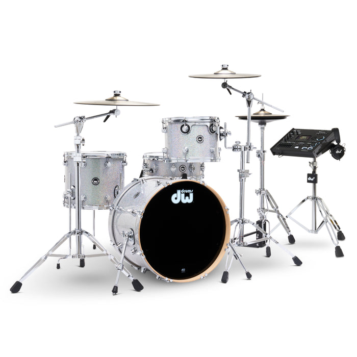 Kit Bundle 4 pièces DWe avec cymbales DWe, quincaillerie et module V71 - Diamond Nebula