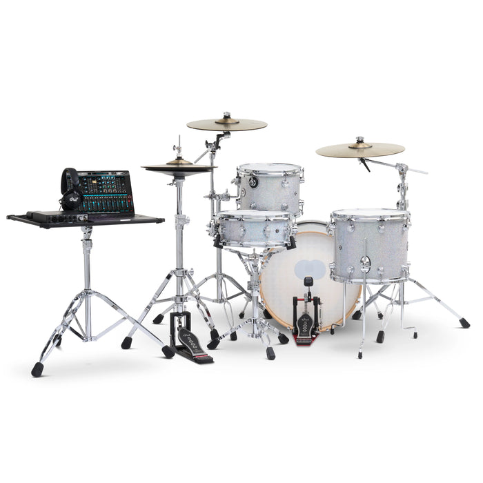 DWe Kit Bundle 4-piece with DWe cymbals, Hardware & Soundworks - Diamond Nebula