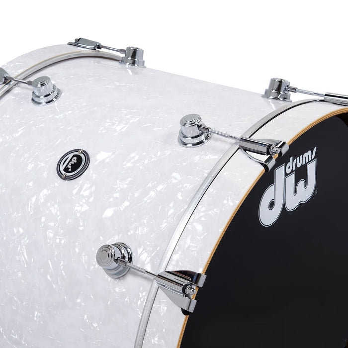 Kit Bundle DWe 4 pièces avec cymbales Roland, quincaillerie et Soundworks - White Marine Pearl