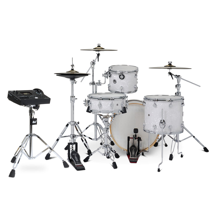 DWe 4-piece Kit Bundle with DWe Cymbals, Hardware & V51 Module - White Marine Pearl