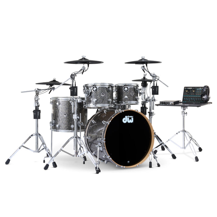 DWe 5-piece Kit Bundle with Roland Cymbals, Hardware & Soundworks - Black Galaxy