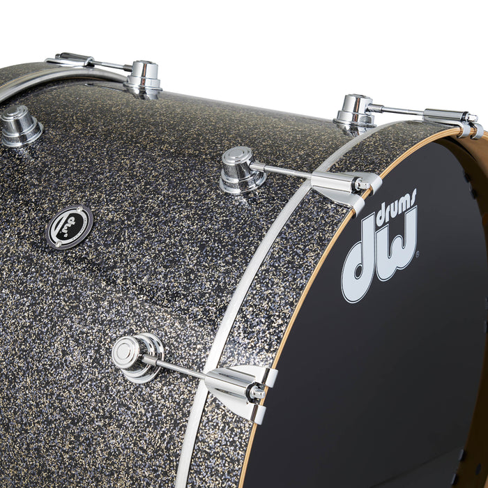 DWe 5-piece Kit Bundle with Roland Cymbals, Hardware & Soundworks - Black Galaxy
