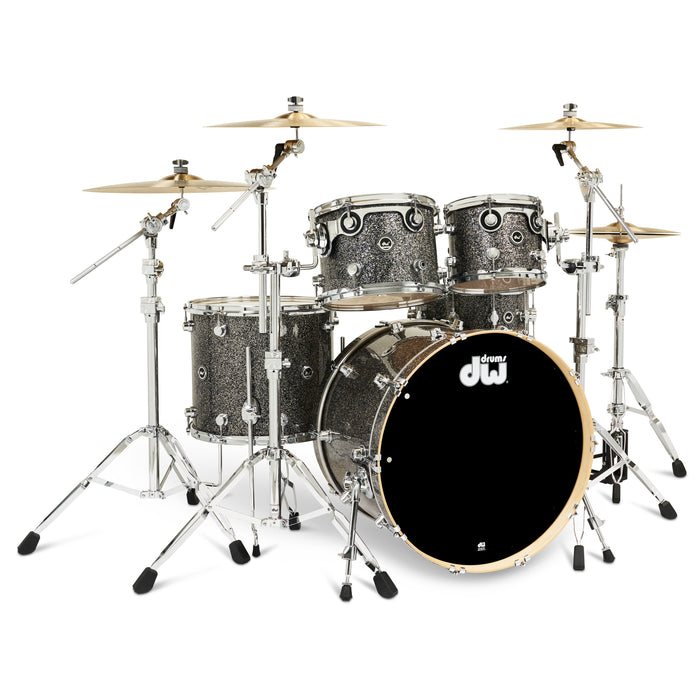 DWe 5-piece Kit Bundle with DWe Cymbals, Hardware & V71 Module - Black Galaxy