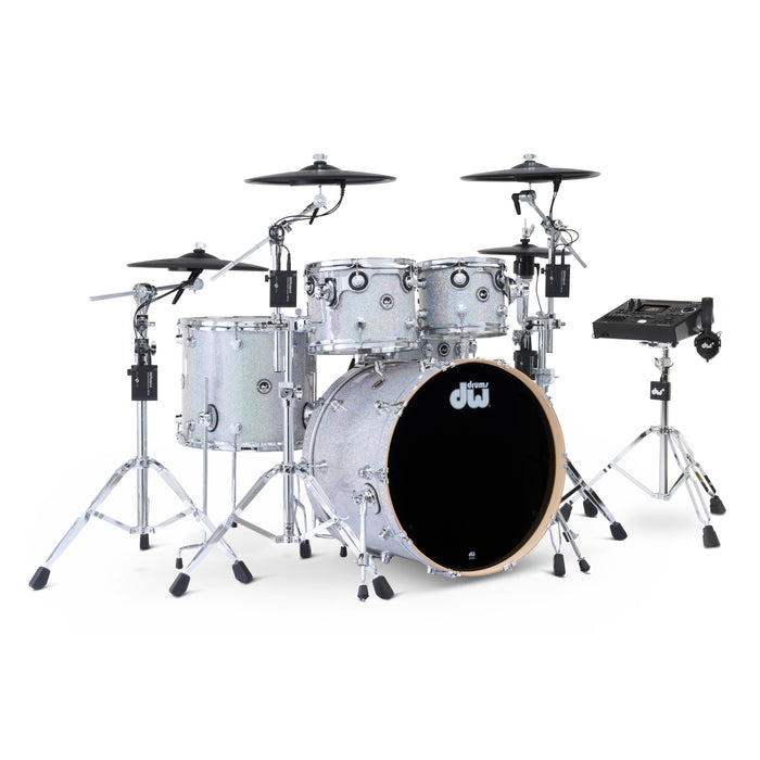 DWe 5-piece Kit Bundle with Roland Cymbals, Hardware & V51 Module - Diamond Nebula
