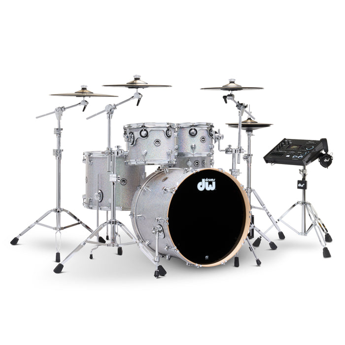 DWe 5-piece Kit Bundle with DWe Cymbals, Hardware & V71 Module - Diamond Nebula