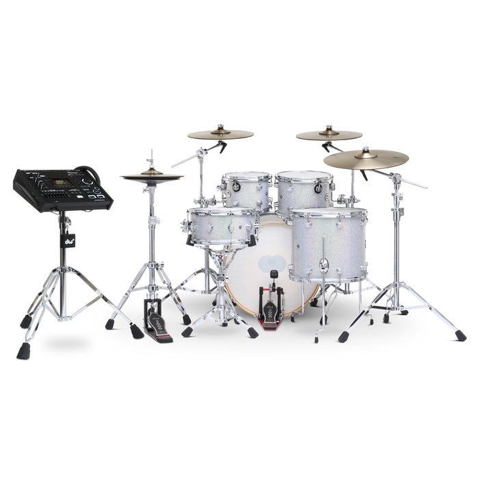 DWe 5-piece Kit Bundle with DWe Cymbals, Hardware & V71 Module - Diamond Nebula