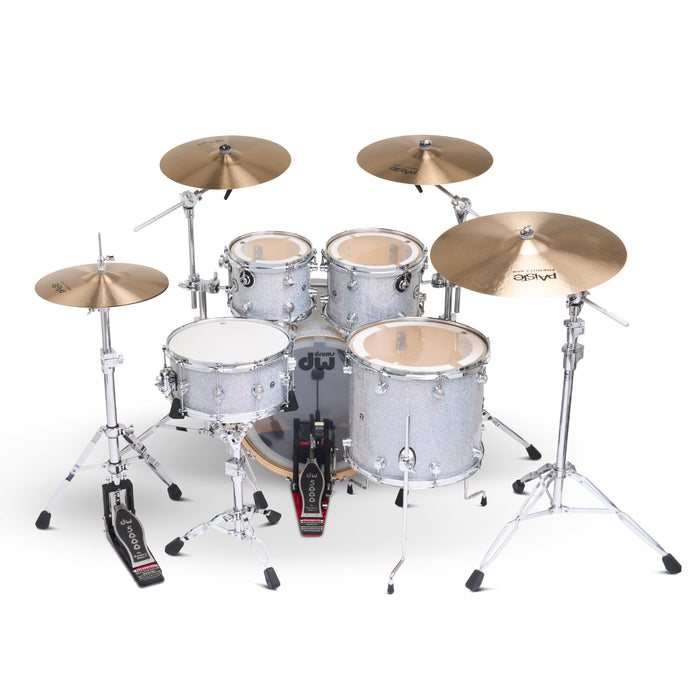 DWe 5-piece Kit Bundle with DWe Cymbals, Hardware & V71 Module - Diamond Nebula