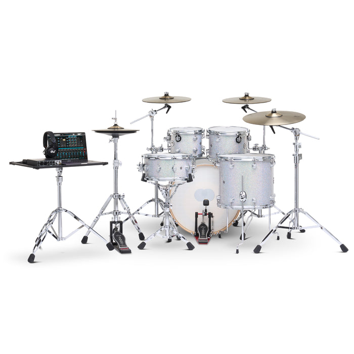 DWe 5-piece kit Bundle with DWe Cymbals, Hardware & Soundworks - Diamond Nebula