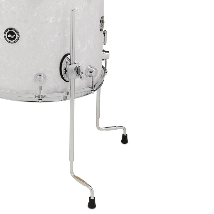 DWe 5-piece Kit Bundle with Roland Cymbals, Hardware & Soundworks - White Marine Pearl