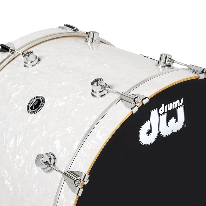 DWe 5-piece Kit Bundle with Roland Cymbals, Hardware & Soundworks - White Marine Pearl