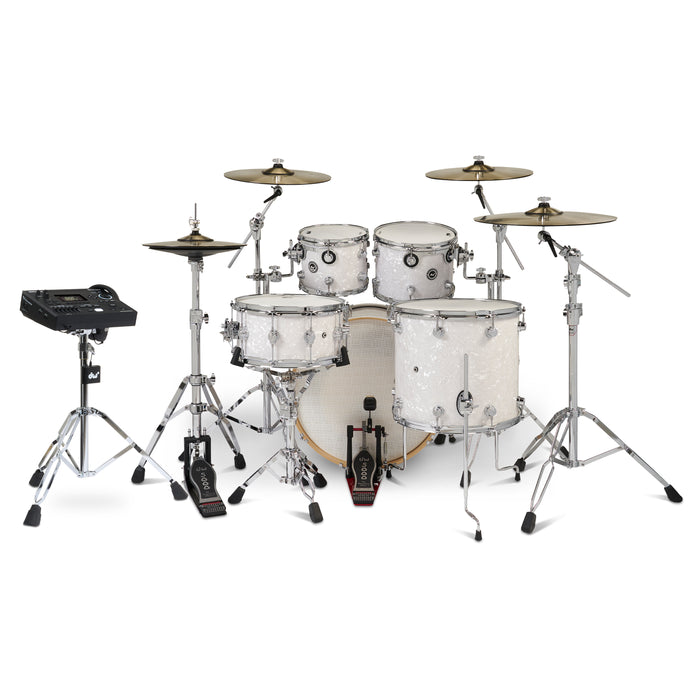 DWe 5-piece Kit Bundle with DWe Cymbals, Hardware & V51 Module - White Marine Pearl